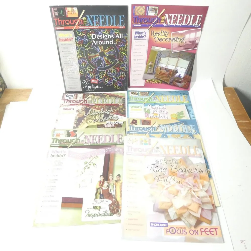 Bernina Through the Needle Magazine - 7 Back Issues Lot